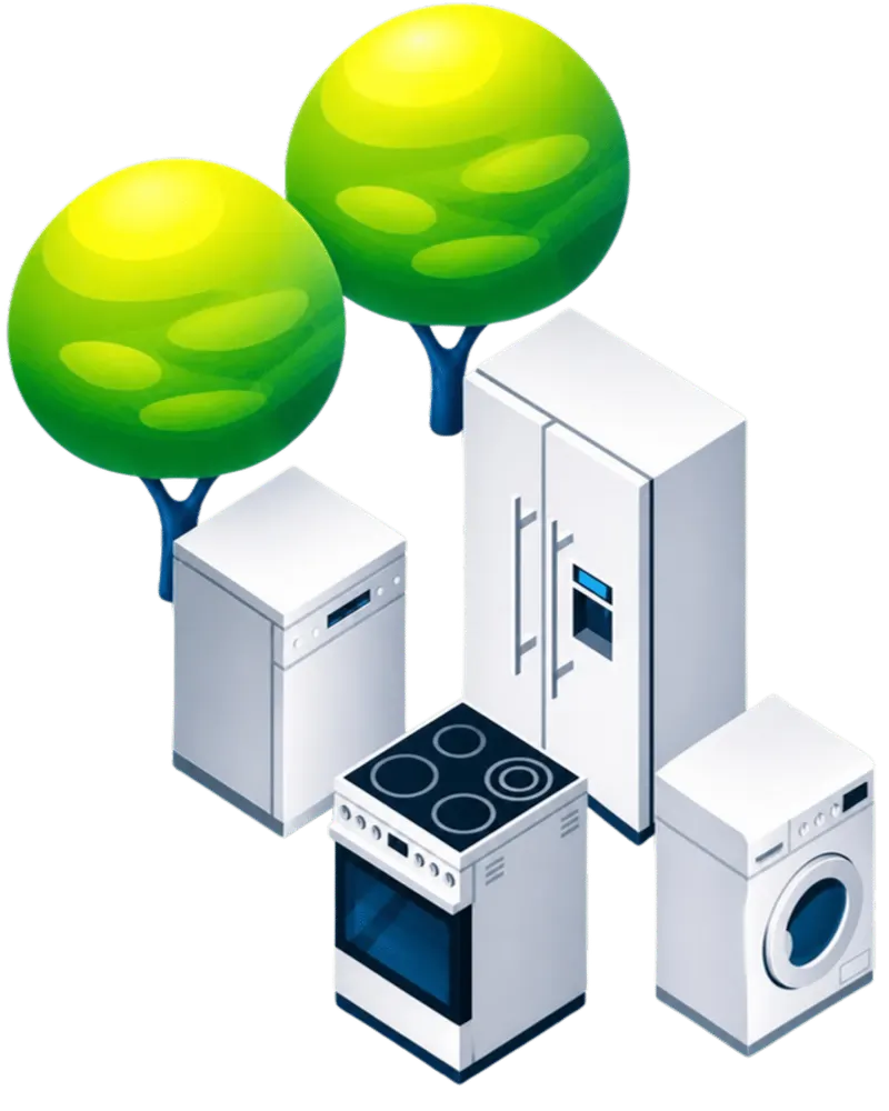 Illustration of the Junkbusters appliance removal service