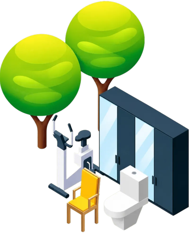 Illustration of the Junkbusters furniture removal service