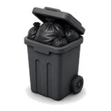 Wheelie bin of rubbish