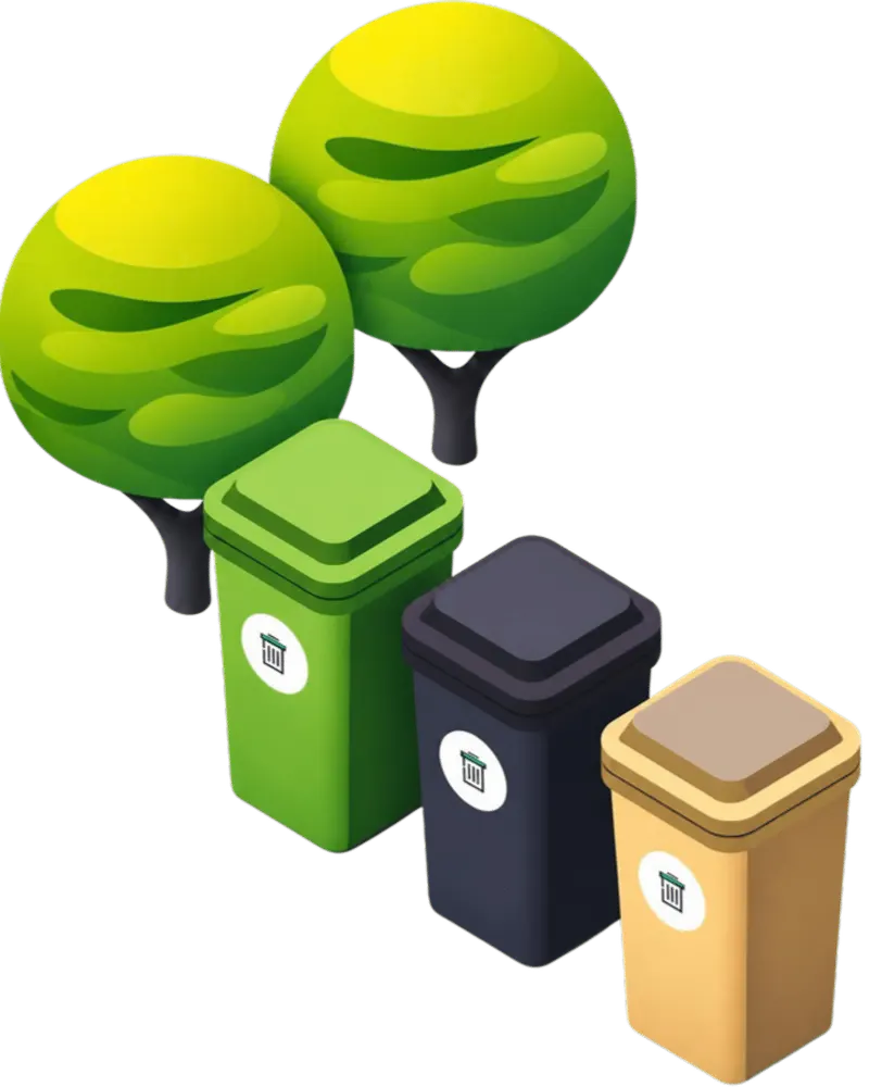 Illustration of the Junkbusters bin collection service
